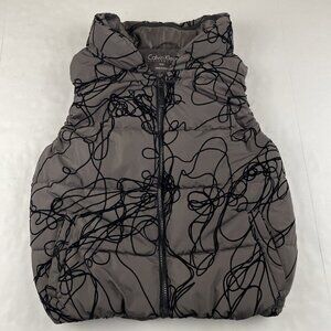 Calvin Klein Performance Puffer Vest Women's S Water Repellent Hideaway Hood